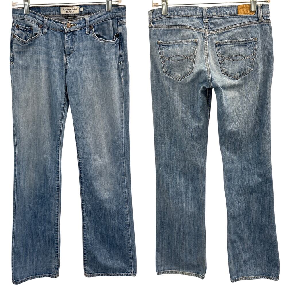 VTG Y2K Abercrombie & Fitch Light Wash Blue Emma Low-Rise Flare Bootcut Jeans 2R